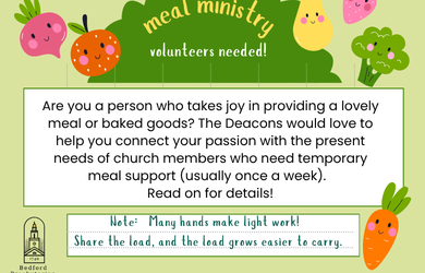 Meal Ministry Volunteers Needed