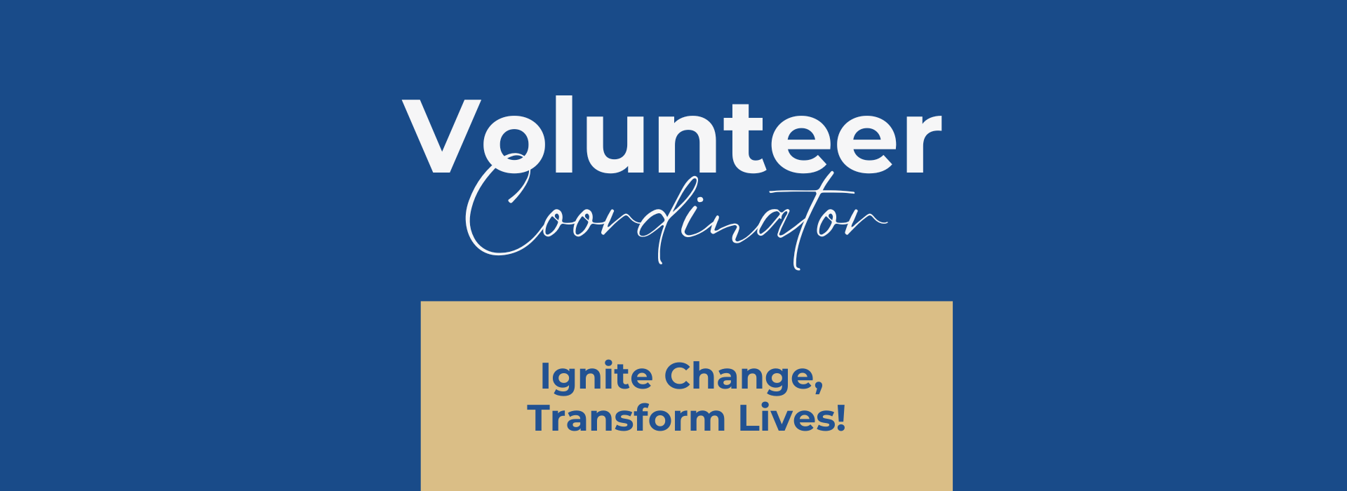 Seeking a Volunteer Coordinator 2023