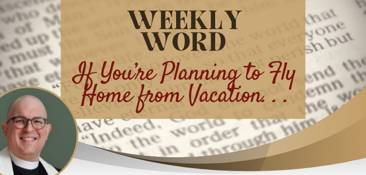 If You’re Planning to Fly Home from Vacation. . .