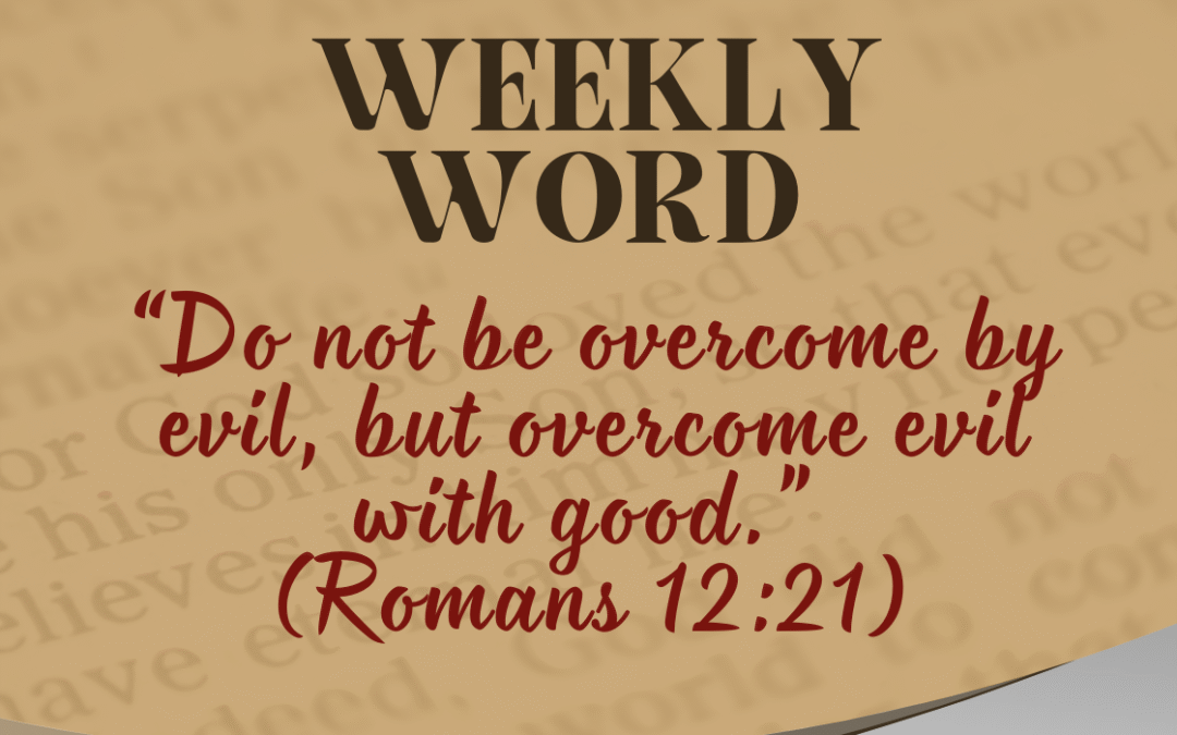 “Do not be overcome by evil, but overcome evil with good.” (Romans 12:21)