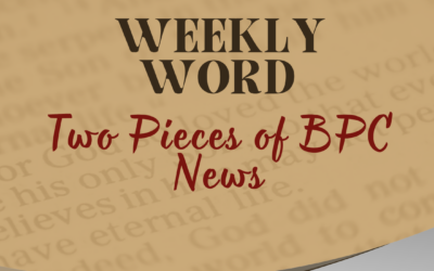 Two Pieces of BPC News